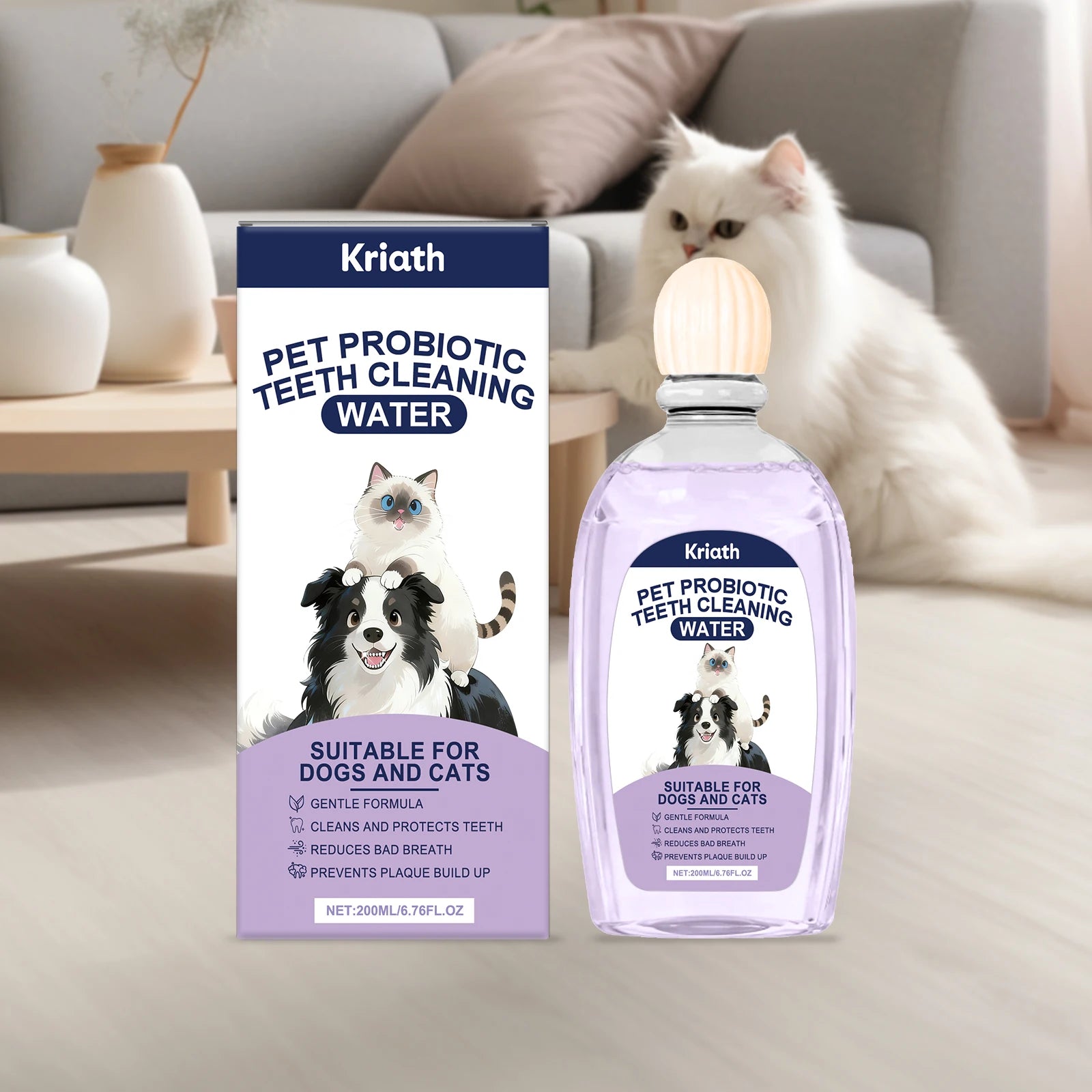 Pet Oral Care Solution Effectively Reducing Plaque and Plaque Accumulation Prevent Bad Breath Promote Gum Health Pet Oral Cleane Qme