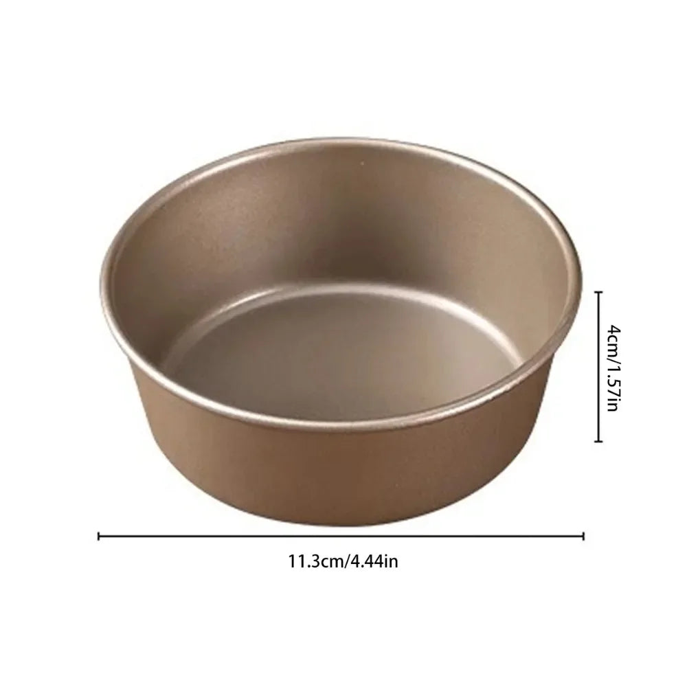 4 Inches Carbon Steel Metal Cheese Pan Cake Mold Air Fryer Mini Round Qme