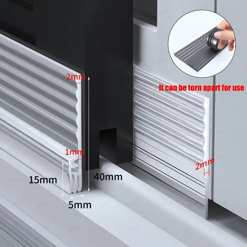 1-4Pcs Self Adhesive Window Seal Strip Adjustable Thickness Triple Windproof Anti-Cold Weatherstrip TPE Soundproofing Door Seal Qme Transparent 2M 2Pcs