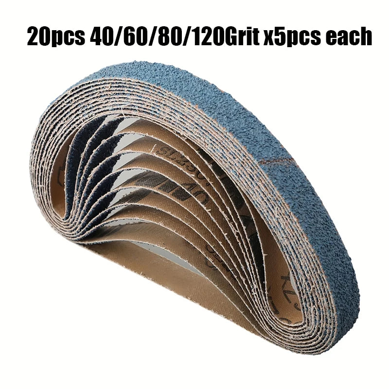 10/20 piece sanded belt, 20 x 520 mm, 40/60/80/120 grains, zirconia corundum for wood, metal, stainless steel, automotive and fu Qme 20pcs