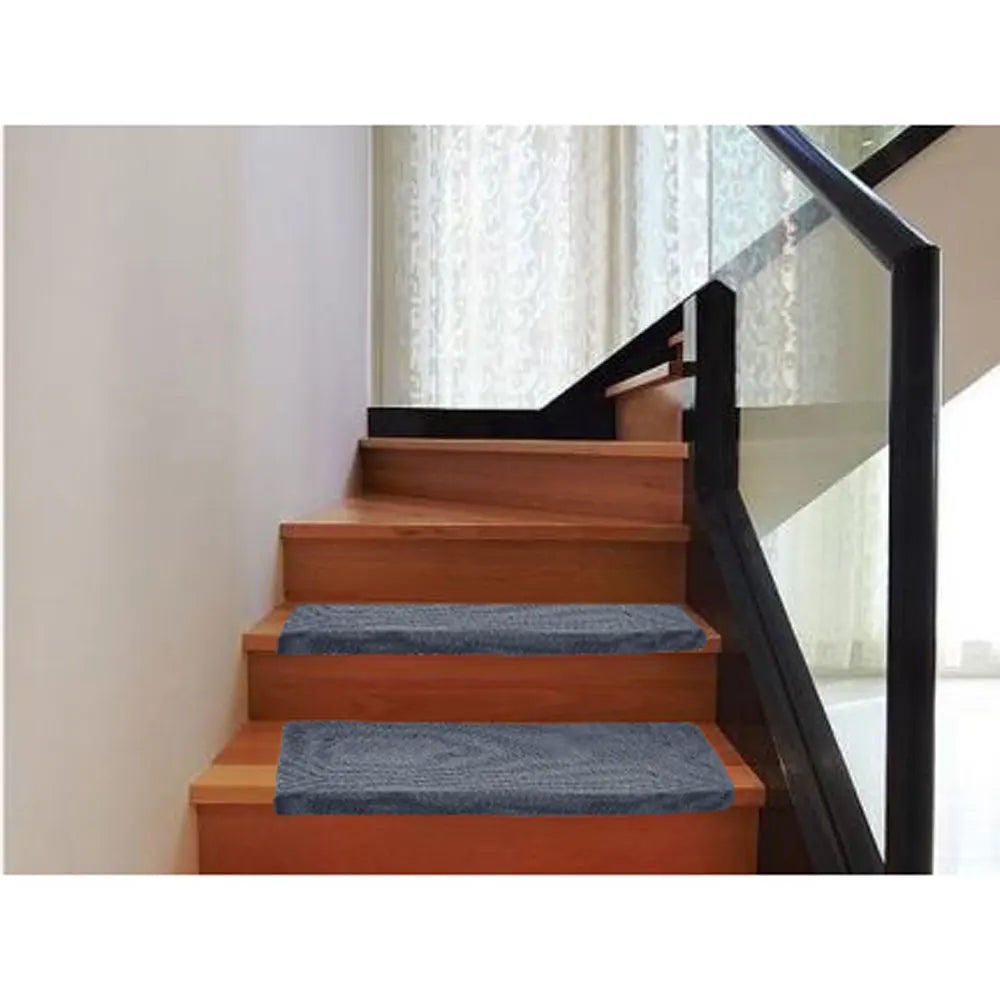 Indoor Stair Treads Stair Treads Anti Slip Carpet Mat Self Adhesive Multipurpose Stair Mat for Wooden Steps 9.44x25.19in Coffee Qme
