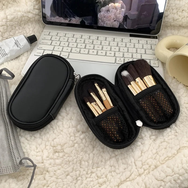 Mini 9pcs Pack Makeup Brush Set Novice Portable Travel Complete Set Soft Fur Makeup Brush Beginner Makeup Brushes With Brush Bag Qme