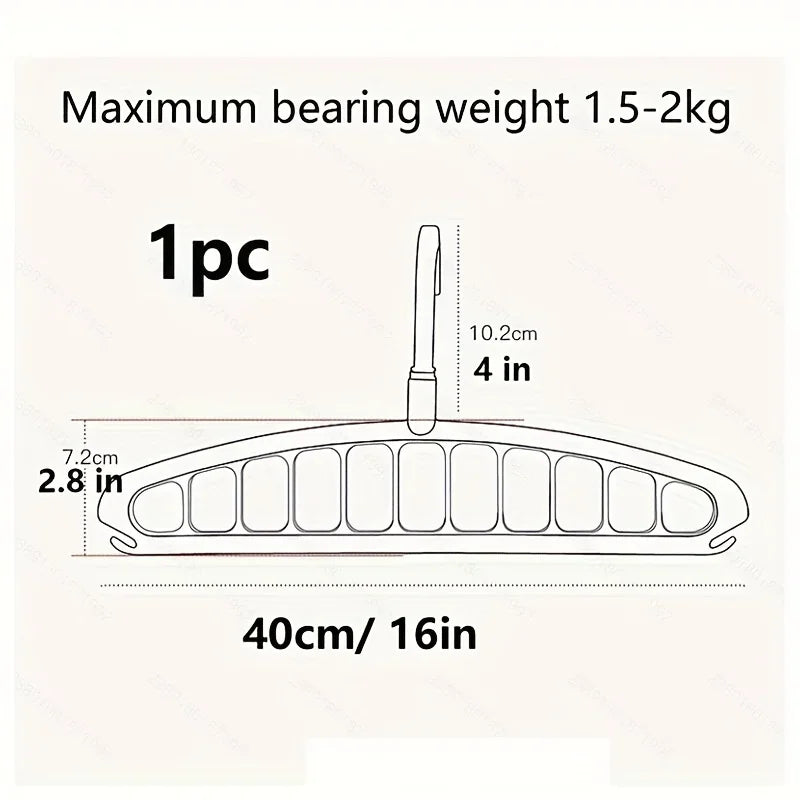 1pc Multi-hole Plastic Hangers, Foldable Heavy Duty Clothes Hanger, Household Space Saving Organizer For Bedroom, Closet Qme