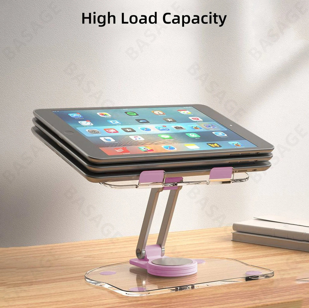 Multi Function Adjustable Lift Creative Mobile Phone Tablet Stand Aluminum Desktop Foldable Lazy Stand Cute Acrylic Plate Q16 Qme