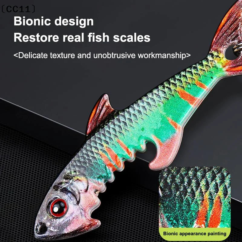 Zinc Alloy Fish Shaped Bottle Opener Keychain Lifelike Look Sturdy Qme