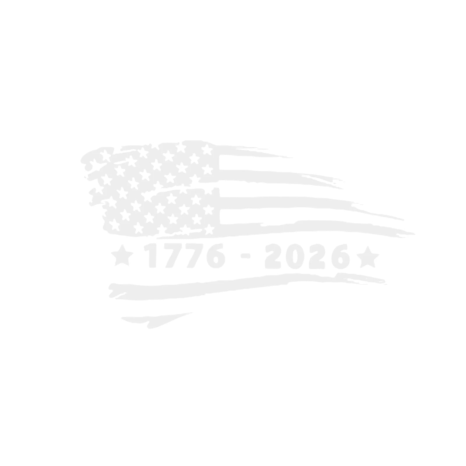 0 YeUSA Independence Day 250th Anniversary Flag Background Car Decals (1776-2026) Holiday Party Decorative Home Flat Stickers Qme White One Size