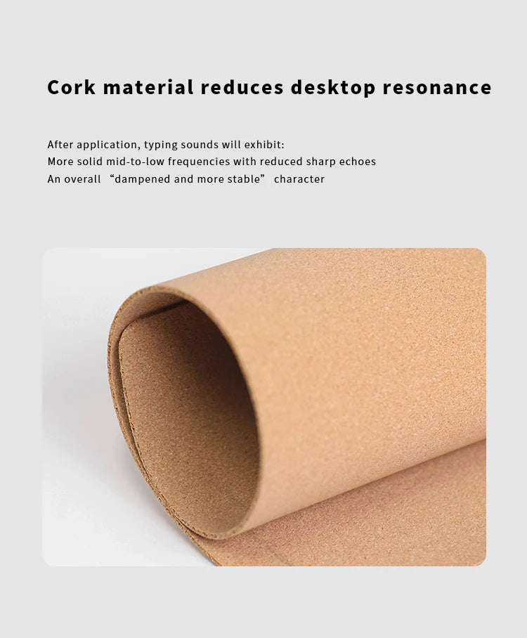 Chosfox Cork Keyboard Pad Custom Thicken Silent Shock Absorption Keyboard Cork Desk Pad Gaming Mechanical Keyboard Accessories Qme