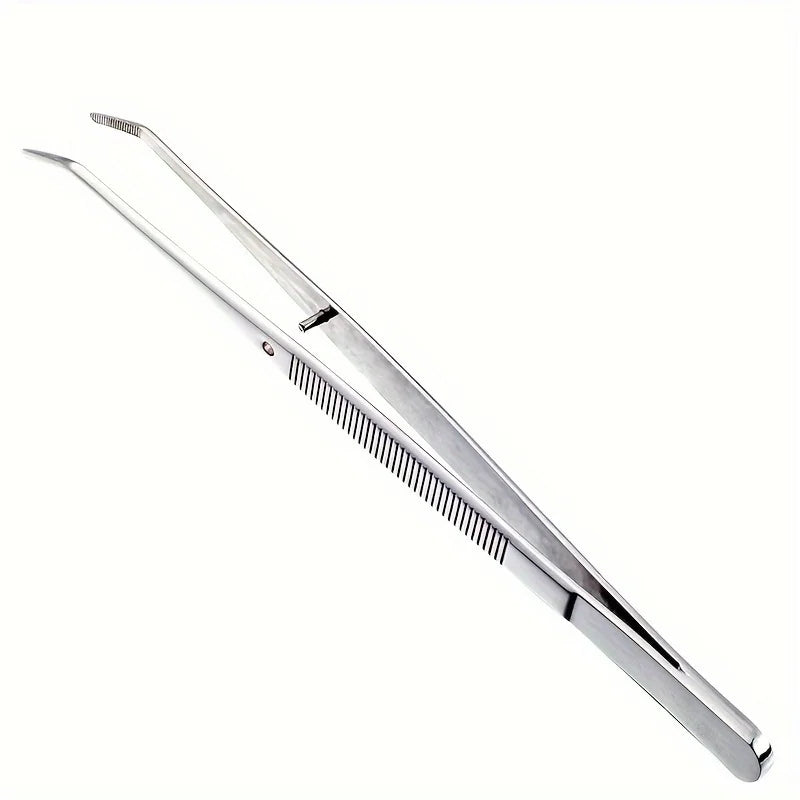 Stainless Steel Multi-purpose Tweezers Perfect Nail Art Dental Qme