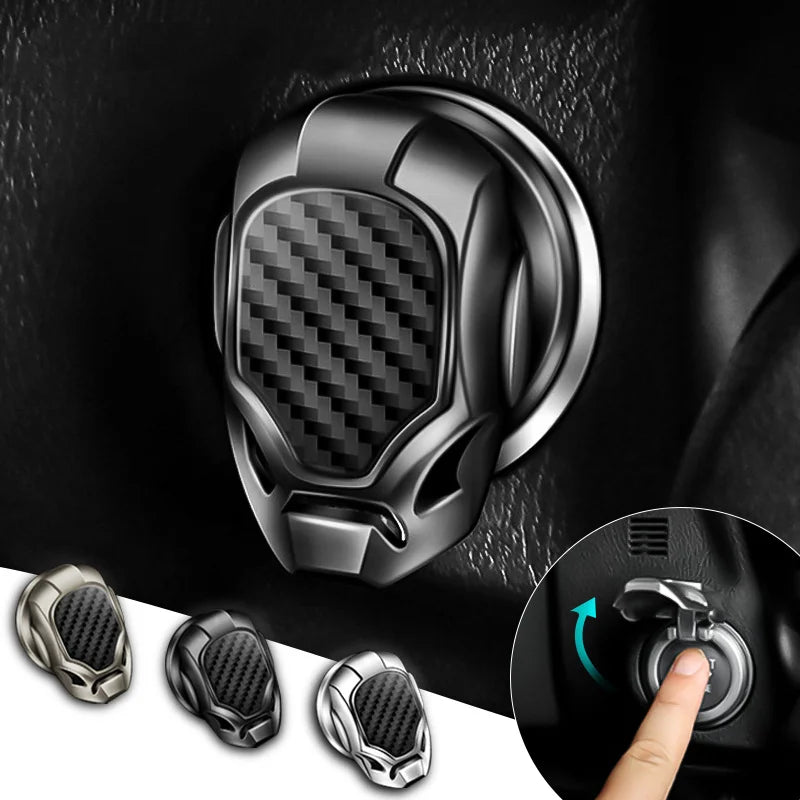 3D Metal Engine Ignition Start Stop Push Button Sticker One Button Ignition Key Decorative Switch Button Cover For Car Interior Qme