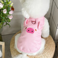 Cute Pet Vest Breathable Waffle Knit Soft Comfortable Traction Buckle Qme XS pink