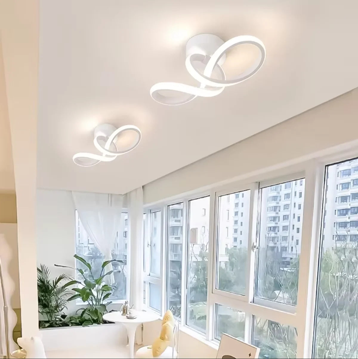 Modern LED Ceiling Light Black And White Color Forntrance Corridors Entryways Cloakrooms Balconies Indoor Decoration Lighting Qme