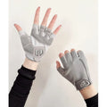 Women's Fitness Gloves Crossfit Barbell Workout Cycling Thin Qme GRAY XS（old）