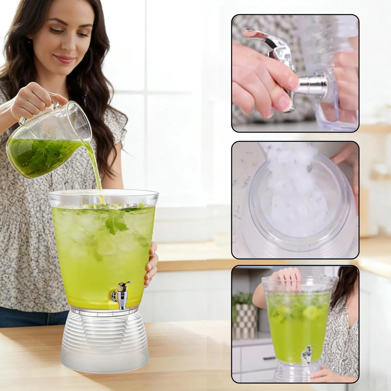 Beverage Dispenser Iced Container Cold Beer Serving Entertainer Qme