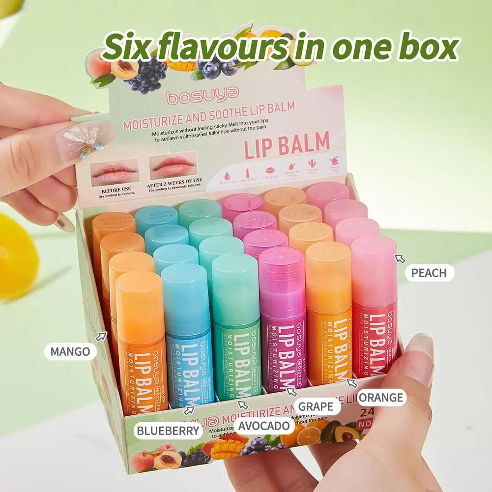 Fruit Series Lip Balm Honey Grape Avocado Moisturizing Bulk Mini Dry Qme