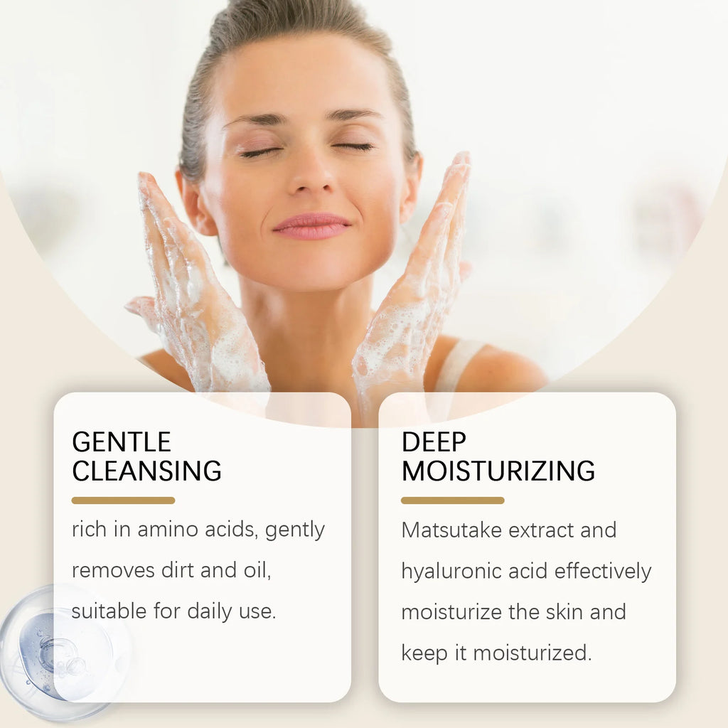 Amino Acid Facial Cleanser Purify Pores Cleansing Reduce Blackhead Oil Control Brightening Softens Skin Moisturizing Face Wash Qme