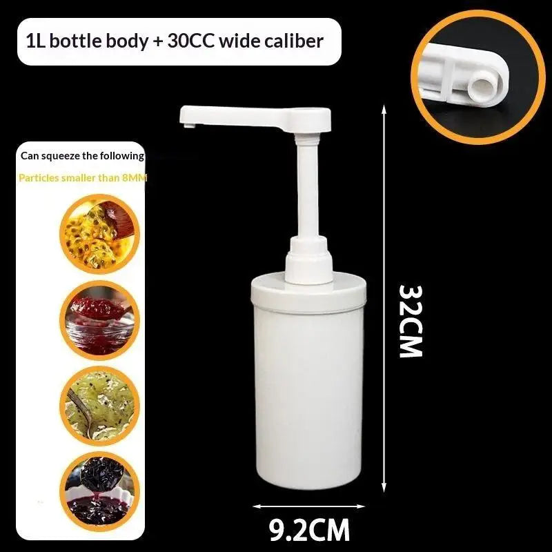 Food Grade Plastic Multipurpose Syrup Dispenser Detachable Design Accurate Pump For Cafe Milk Tea Shop Home Bar Qme D2