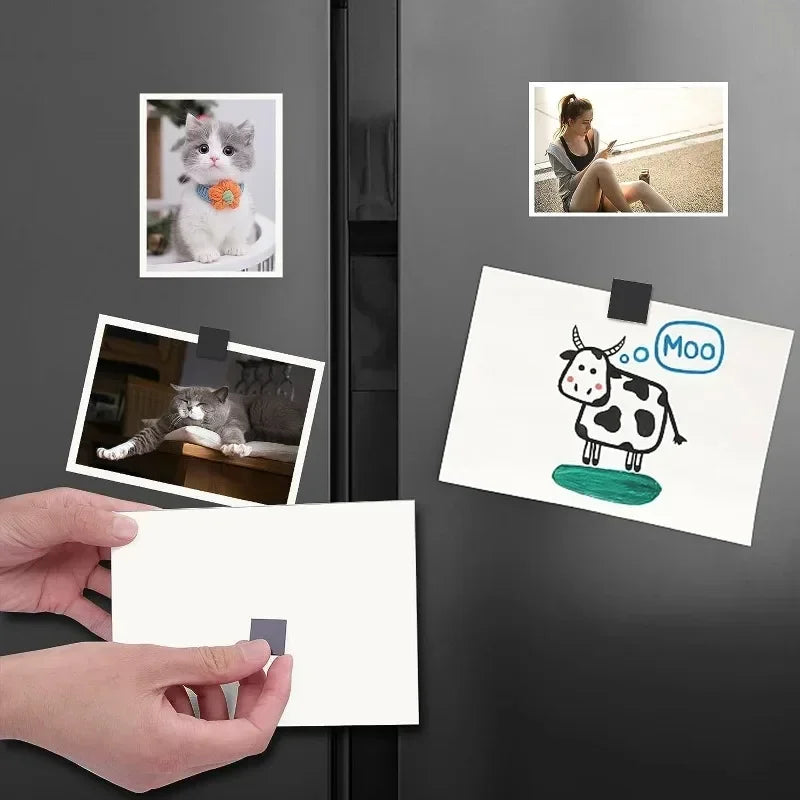 Wholesale Magnetic Sheets Square and Round Self Adhesive Magnet Sheet for Household Refrigerator Office Flexible Sticky Stickers Qme