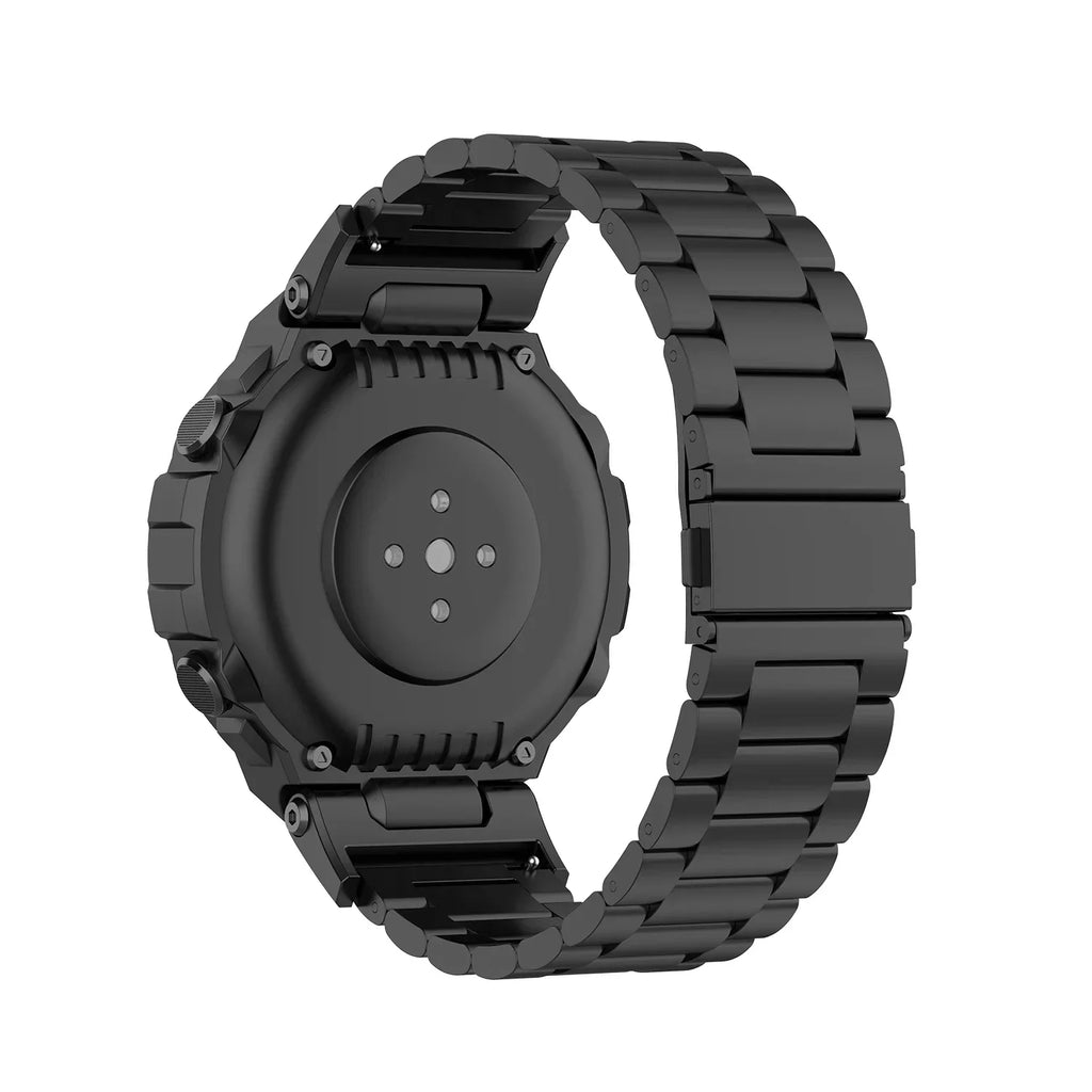 Luxurious Stainless Steel Band For Amazfit T Rex3 Smart Watch Strap Metal Bracelet For Huami Amazfit T Rex 2 Qme