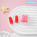 Soft Foam Earplugs 38dB Noise Cancelling 10 Pairs Multicolor
