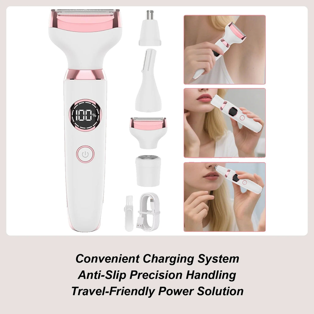 Ergonomic Handle Fast Charging Tool Body Hair Trimmer Painless Qme