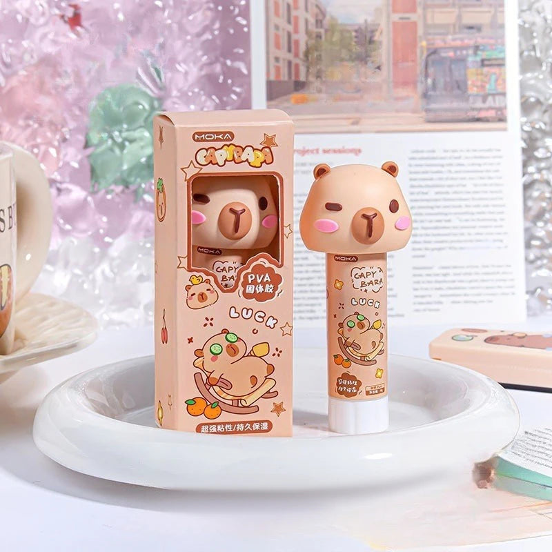 Kawaii Cartoon Capybara Solid Glue Strong Adhesives Stick Cute Qme A4