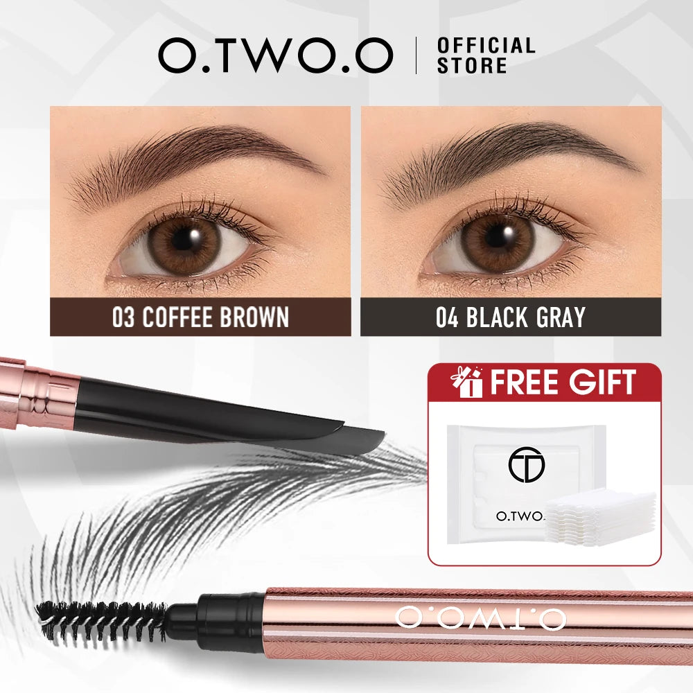 O TWO Machete Eyebrow Pencil Waterproof Natural Long Lasting Smooth Qme
