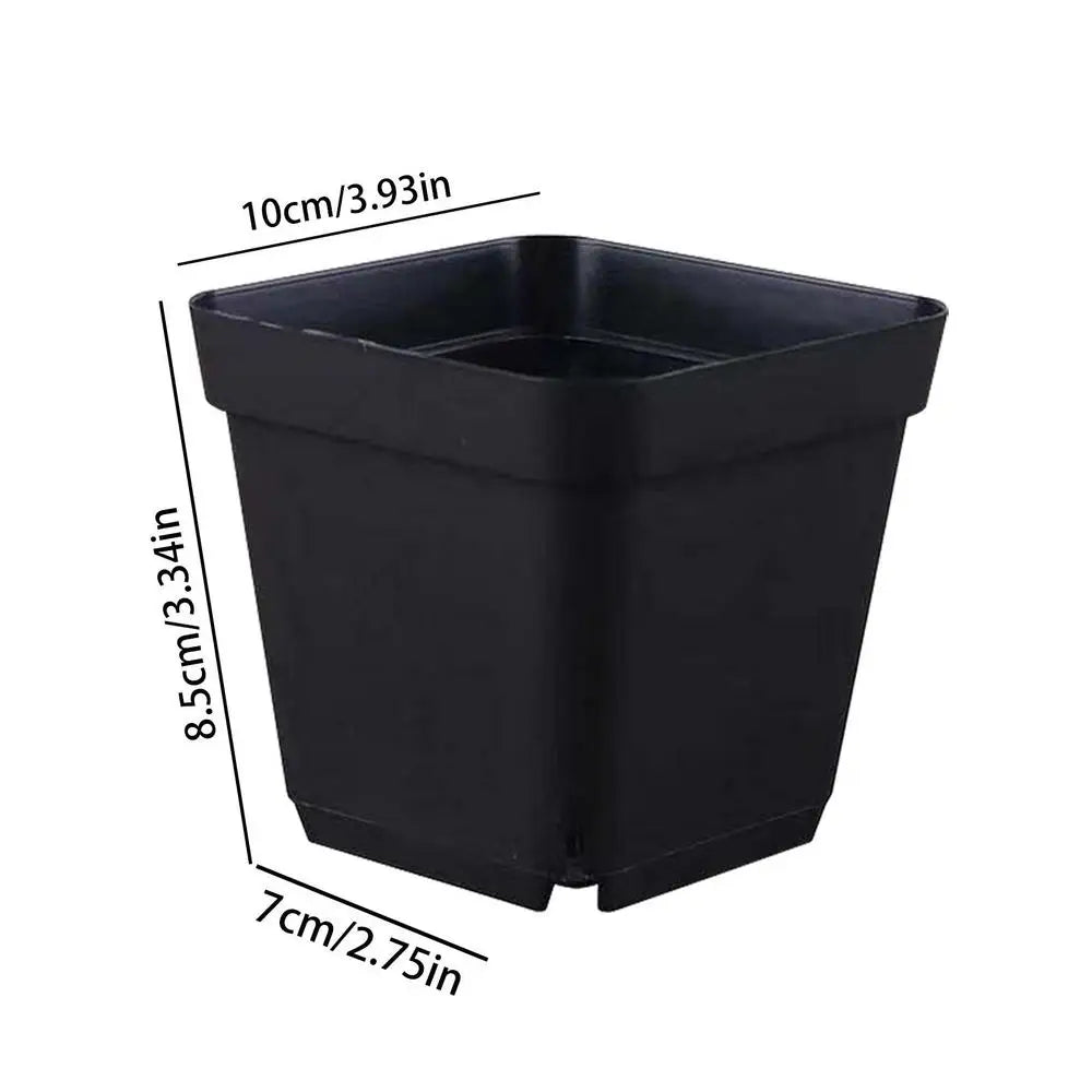 Pots For Seedlings Black Square Seedling Cups 50pcs Starter Pots Seedling Pots Nursery Pot Gardening Kit For Fruits Seedlings Qme 10cm