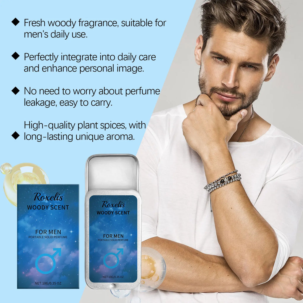 Portable Solid Perfume Women Man Deodorant Reduce Body Odor Keep Qme