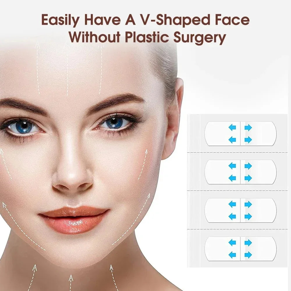 40- V-shape Face Lifting Tape Invisible Transparent Thin Adhesive Qme
