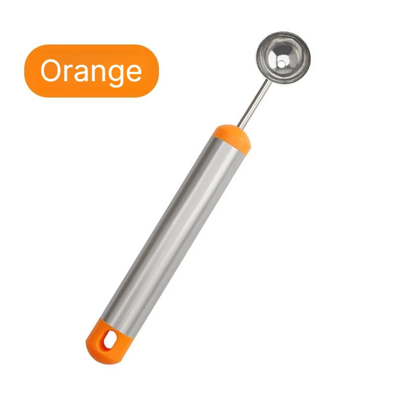A Multi functional stainless steel fruit scoop, homemade fruit platter, dessert specific tool, fruit salad decoration accessory Qme