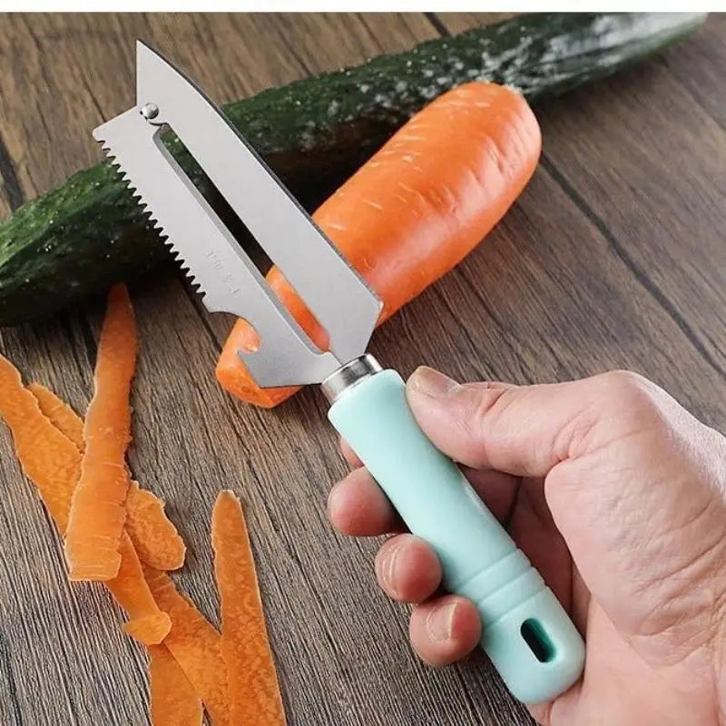 Multi-functional Peeler Potatoes Sugarcane Fruits Kitchen UseCC11 Qme Blue