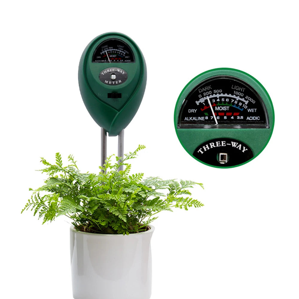 Garden PH Meter Sunlight 3in1 Soil PH Tester Garden Flowers Soil Moisture Sensor Plants Acidity Humidity PH Monitor Detector Qme Default Title