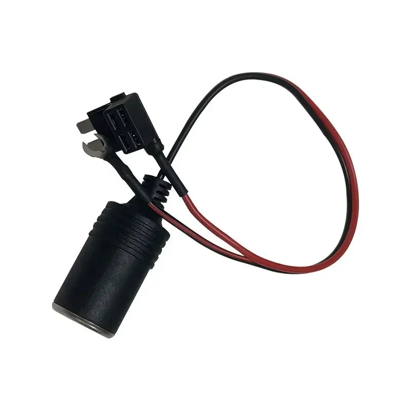 Pure Copper Car Cigarette Lighter Charger Cable Female Socket Plug Connector Adapter Cable Fuse Qme