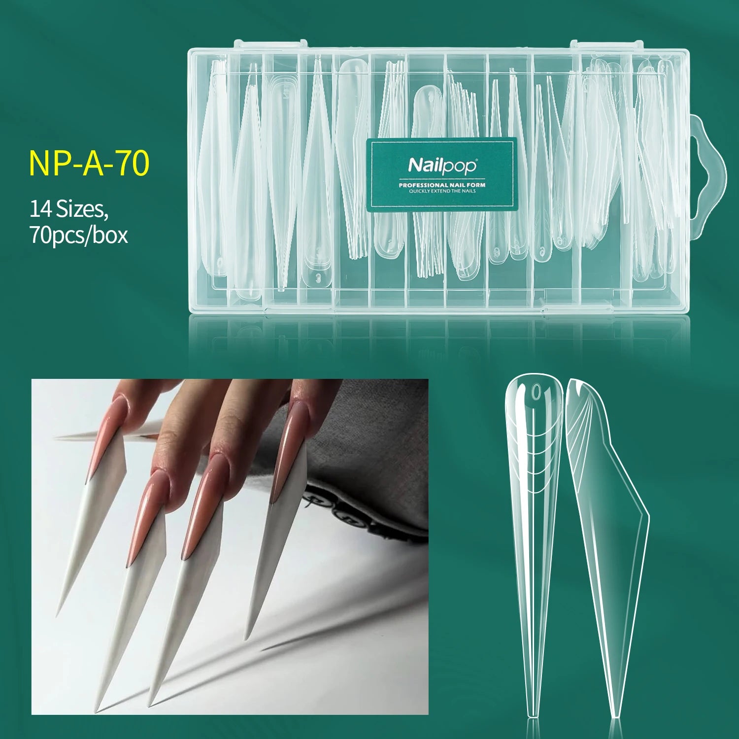Nailpop Dual Form Molds Multiple Shapes Available Full Coverage Qme NP-A-70