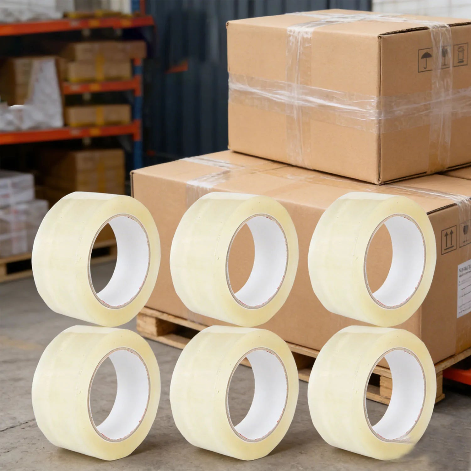 6Pcs Low-Noise Silent Transparent Packing Tape, E-Commerce Express Delivery Silent Sealing Tape Adhesive Tape Silent Tape Qme