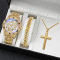 Mostrador Grande Masculino Rel Gios De Neg Cios Pulseira O Gio Quartz Qme 2
