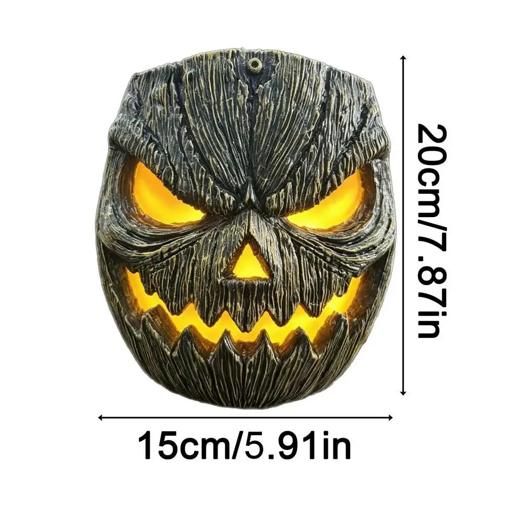 Tree Faces Decor Outdoor Resin Light Up Halloween Pumpkin Face Lantern Wall Mounted Tree Decorations For Garden Yard Backyard Qme a China Mainland