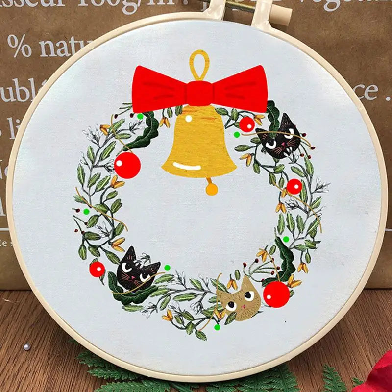 Christmas Embroidery Kits Adults Craft Hand Ornament Classrooms Qme