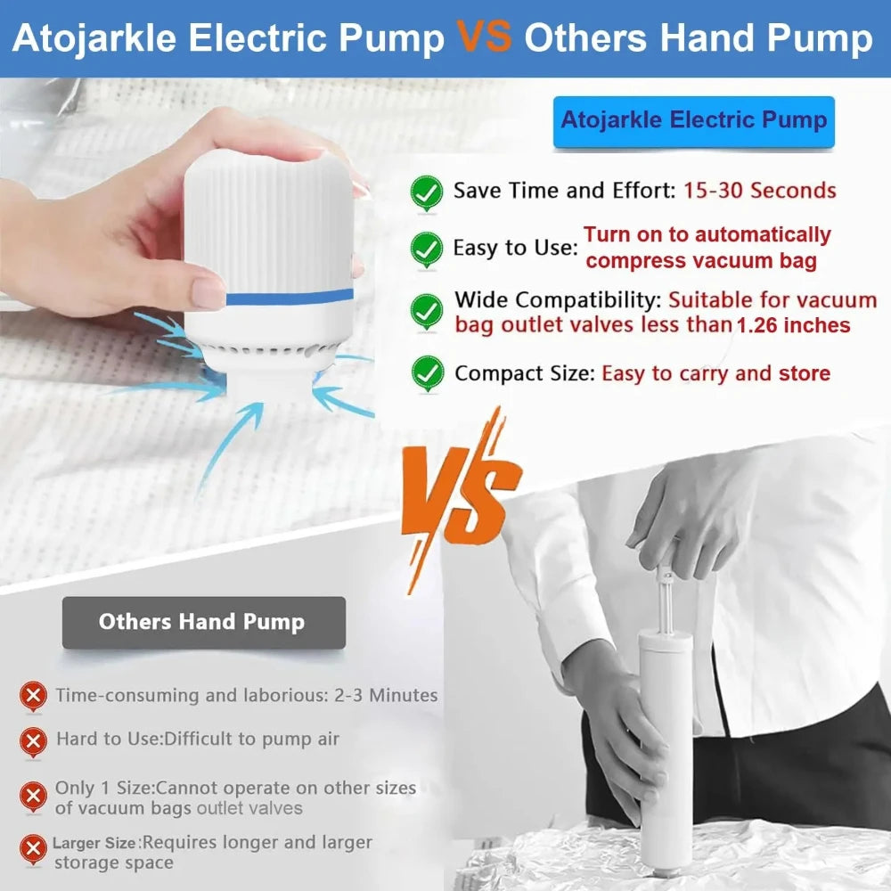 Low Noise Mini Electric Vacuum Air Pump Instant Compression Portable Tool For Household Vacuum Storage Bags Use Qme