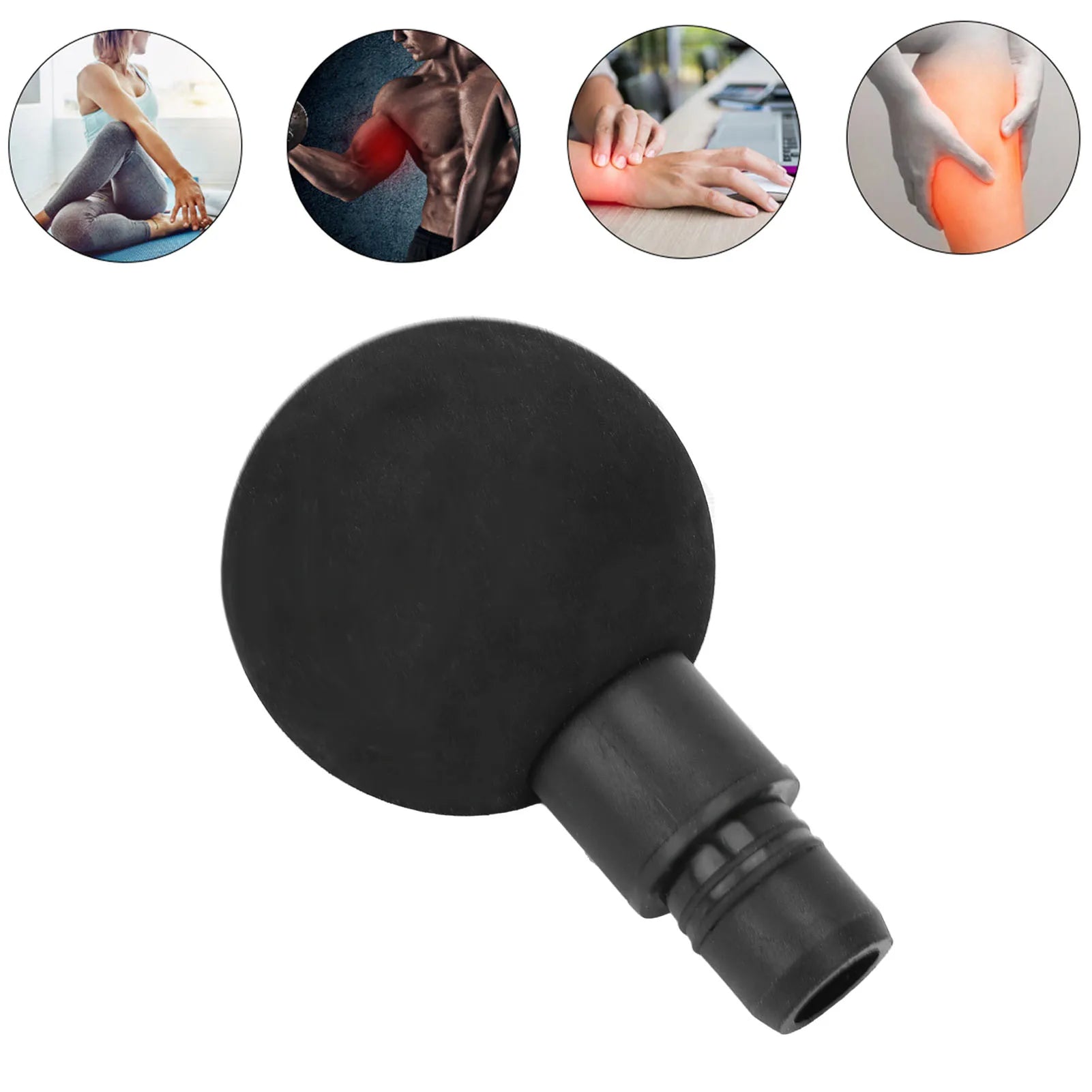19mm Diameter Fascia Gun Head Applicator Attachment Replacement Muscle Massager Head Deep Tissue Percussion Plug for Buttocks Qme