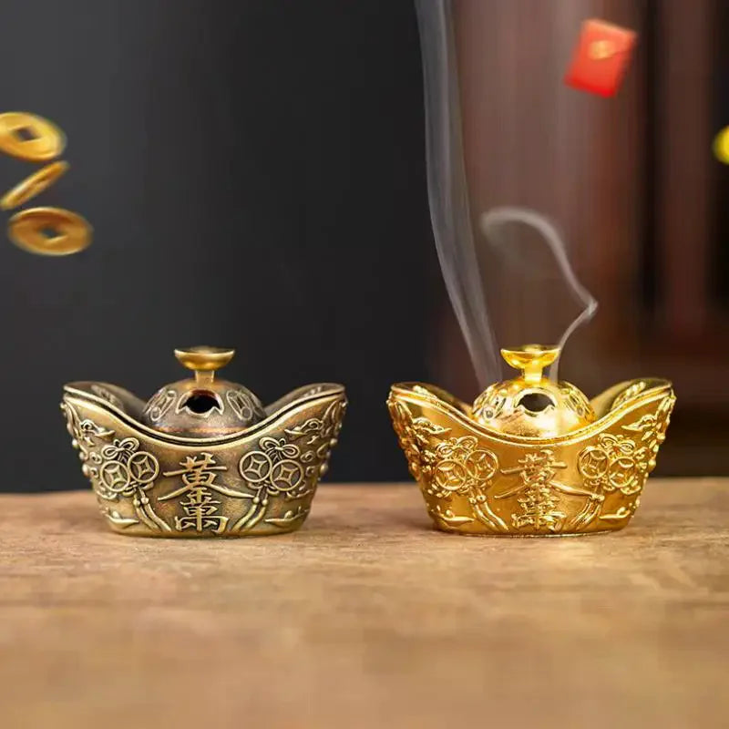 Buddhist Utensils Incense Burner Incense Censer Alloy Sandalwood House Furnishings Home Office Decoration Qme