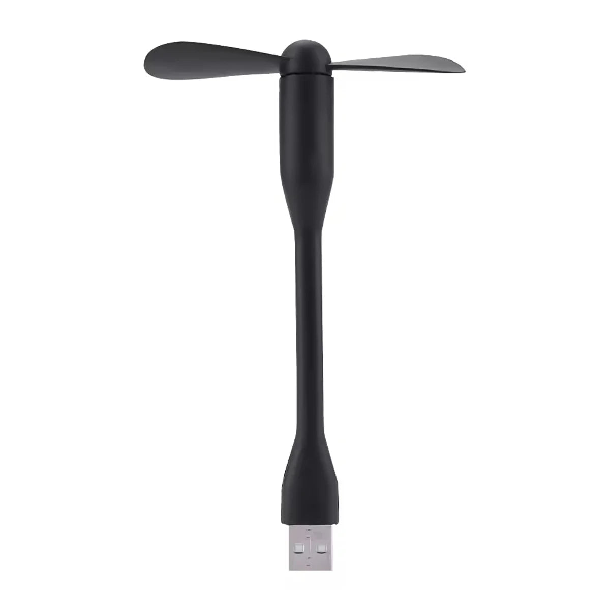Mini USB Fan Flexible Bendable Power Bank Laptop AC Charger Portable Qme black