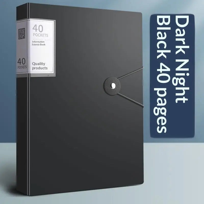 PP Transparency Waterproof Insert Brochure 60 100 Pocket A4 File Qme Black 60 Pocket