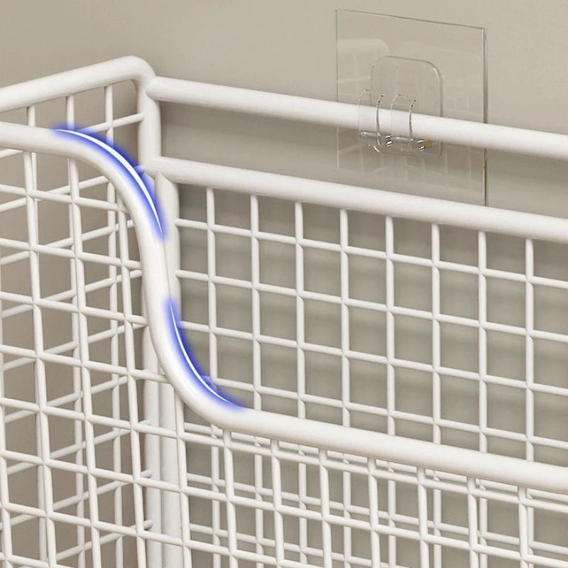 Door Storage Box Iron Rack Wall-mounted Cabinet Plastic Wrap Bathroom Qme
