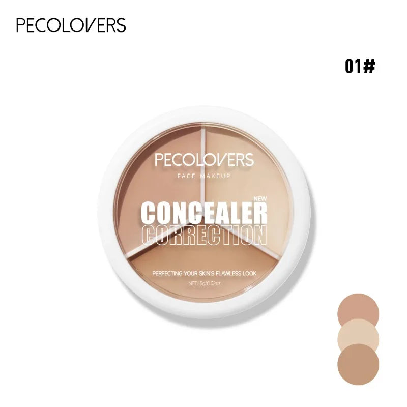 Three-color Concealer Cover Blemishes Tattoo Waterproof Sweat-proof Qme 01