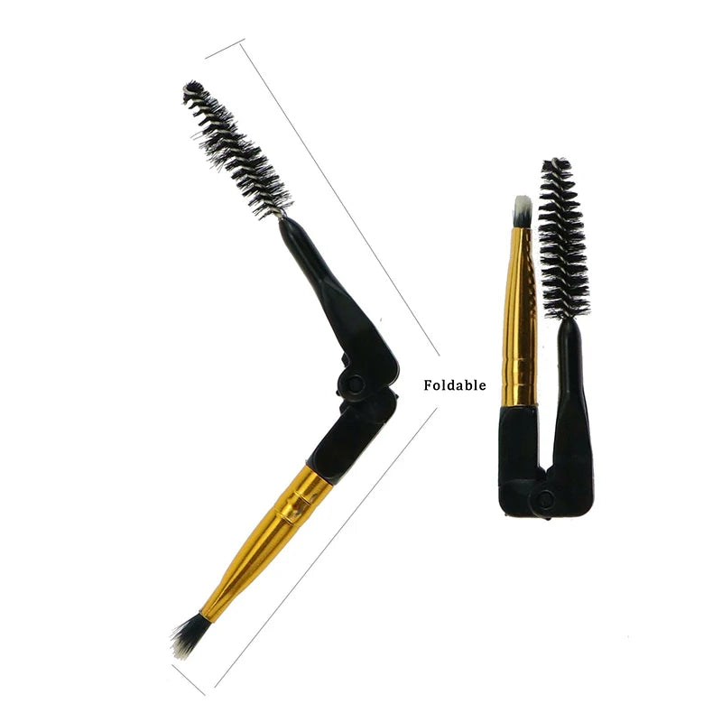 Makeup Brushes 1 Lash Eyebrow Brush Dual Ended Angled Spoolie Folding Qme Default Title