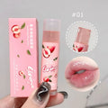 Set of 3Pcs Fruit Extract Lip Balm Jelly Moisturizing Hydrating Lipsticks Watery Gloss Fade LipLines Lip Care Tinted Lip Pomade Qme 01