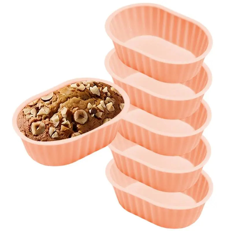 Silicone Cake Mold Oval Shape Muffin Cupcake Baking Molds Home Qme A6