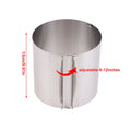 Stainless Steel Height 15CM Retractable Mousse Ring Circle Mold Rustproof Adjustable With Scale Cake Rings For Baking Qme Silver
