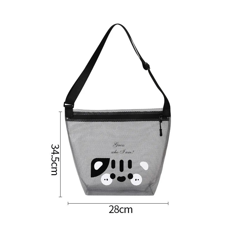 A Waterproof Storage Bag, Fitness Clothing Swimming Bathroom Large Capacity Drawstring, Men's And Women's Outdoor Toiletries Bag Qme ShoulderGreyLarge